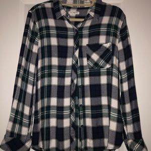 Green and blue flannel